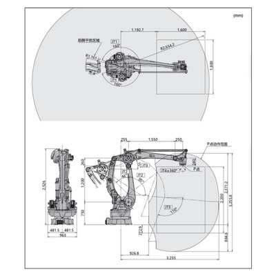 Kawasaki Robot CP500L 6axis met Tang voor en Robotwapen die behandelen palletiseren