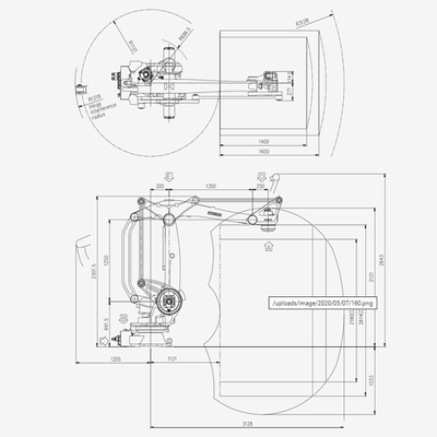 Hyundai die Nuttige lading 3128 inpakken van Robothp160 Wapens 160KG Bereik met Tang