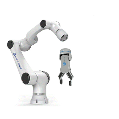 Flexibele Hansrobot 6 en Wapen die van de As het Samenwerkingsrobot Elfachtig met Onrobot-Tang plukken plaatsen