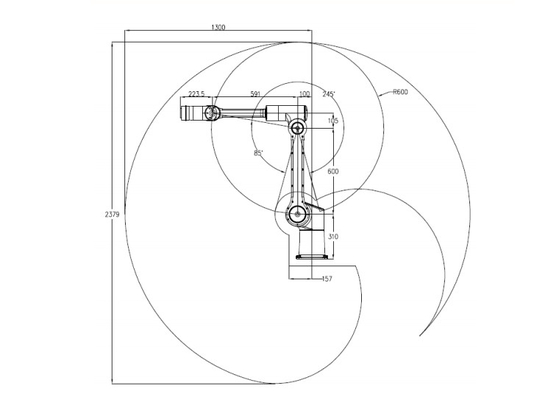 6 as Cobot die en hcr-12 Samenwerkingsrobotwapen met Vision System plukken plaatsen