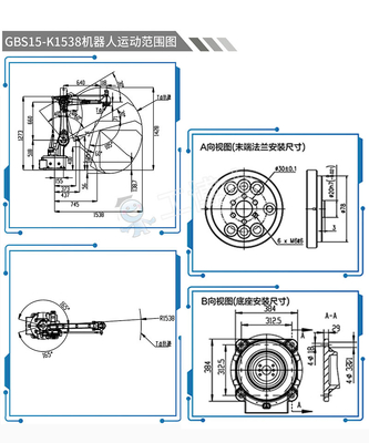 Chinees de Robotwapen 1538mm van GBS15-K1538 Palletizer Bereik