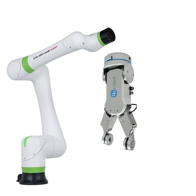 FANUC plukt en plaatst cobot Samenwerkingsrobot CRX-10iA met de tang van de onrobotrg2 RG6 robot