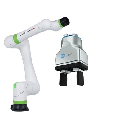 FANUC plukt en plaatst cobot Samenwerkingsrobot CRX-10iA met de tang van de onrobotrg2 RG6 robot