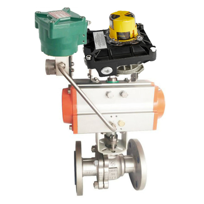 Chinese controleklep met pneumatische actuator en de solenoïdeklep van Asco 8210G en westlock 2200 grensschakelaars