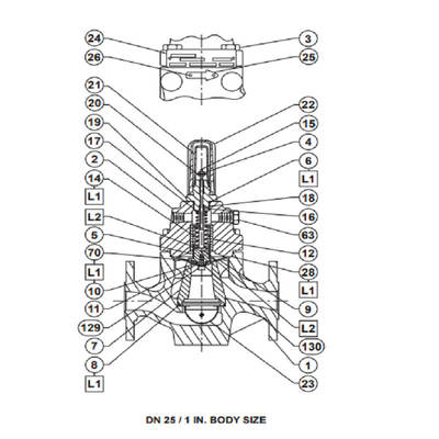 Chinese Steunbalk Opgezet met het Regelen van Controleklep LR125 FISHER Pressure Regulators For Gas