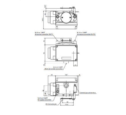 Chinese controleklep met het pneumatische instelmechanisme SVX 1000 van de azbil Slimme klep en de regelgever van de vissers67cfr filter