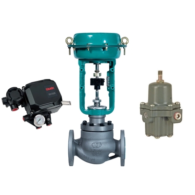 De Chinese Druk die van Chuan Yi Control Valve With Tissin TS600L E-P Positioner And Fisher 67CFR Klep verminderen
