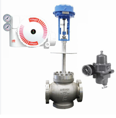 Pneumatische Controleklep met Wit en Rood high-precision Flowserve-Instelmechanisme de V.S. Logix 3200 M.D.