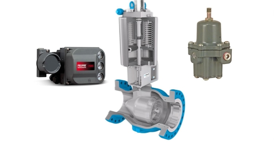 Famous China's besturingsklep met Fisher dvc6200 slimme positioner en Fisher 67CFR filter regulator