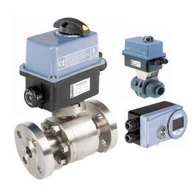 Burkert 8804 elektrische roterende actuator met 2/2-weg kogelkraan voor regelklepoplossing