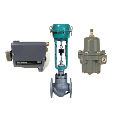 Pneumatische Datatransportbesturingklep met Visser 3661 Klepinstelmechanisme en 67CFR-Filterregelgever