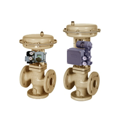 samson controleer bolkleppen 3241with 3277 Pneumatische Actuator en Masoneilan SVI2 21113111 klepinstelmechanisme 4708 regula
