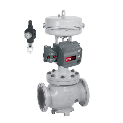 Samson 3241 Globe Control Valve Roestvrij staal kogelklep met Fisher Dvc6200 Digitale Positioner en 4708 filter regula