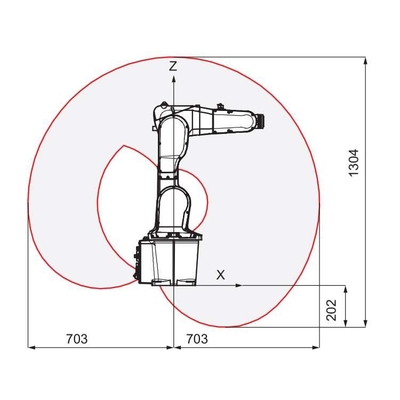 Handhaving Robotic Arm 6 Axis IRB 1300 Met CNGBS Robot Gripper Voor Material Handling Robot