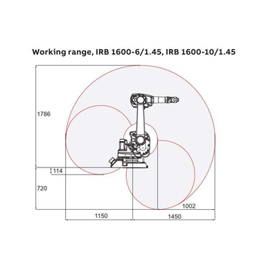 ABB Robotic Arm 6 Axis IRB 1600-10/1.45 met CNGBS Robot Gripper voor geautomatiseerde manipulatie robot