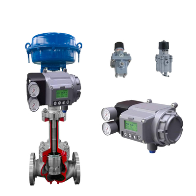 Geaffrouwde leidingbesturingsklep met Masoneilan SVI3 digitale klep positioner en Masoneilan 78-40 filter regulator