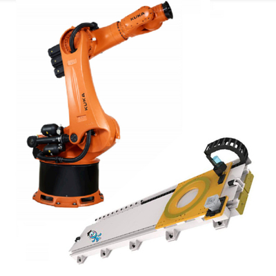 KUKA KR 240 R3330 Paletiserende robot met CNGBS lineaire geleidingsrail als automatische machine nuttige lading 240kg Robotarm
