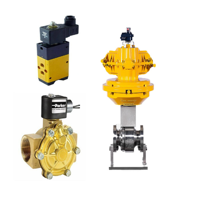 Chinese besturingskleppen met pneumatische actuator en Parker D3DW magnetoventil