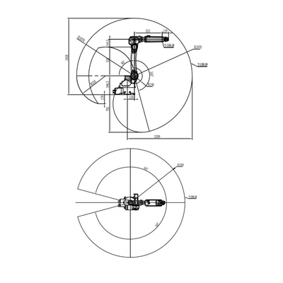 6 Axis CNGBS Robotarm GBS6-C1400 met andere ARC-lassen CM350AR Als Lasmachine Voor Lassen