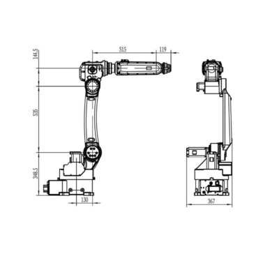 6 Axis CNGBS Robotarm GBS6-C1400 met andere ARC-lassen CM350AR Als Lasmachine Voor Lassen