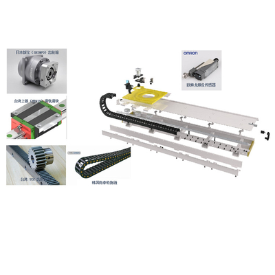 Robotrails met 2500 kg nuttige lading en 3200 mm bereik met ABB-robot en andere robots als leidrail