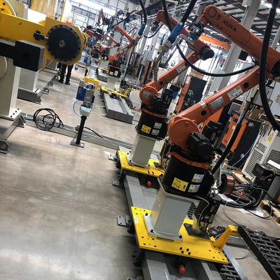 Robotrails met 2500 kg nuttige lading en 3200 mm bereik met ABB-robot en andere robots als leidrail