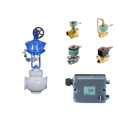 Pneumatische regelkleppen met Samson 3725 elektropneumatische positioner en ASCO magnetoventiel