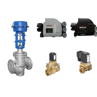 Pneumatische regelkleppen met Koso KGP5000 Smart Valve Positioner en Burkert 5404 Solenoid Valve
