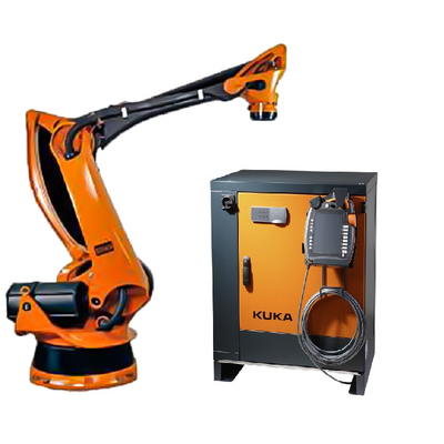 Palletizing Robotic Arm 5 Axis Kuka KR 180 PA Met CNGBS Robot Guide Rail Voor Palletizing Robot