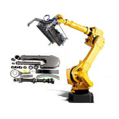 Industriële 6-assige Fanuc Robotarm M-710iC met grote laadgripper en CNGBS Dresspack