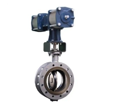 Vanessa serie 30.000 Stroomcontrole kwart draai Triple Offset Valve Met Fisher DVC6200 Valve Positioner