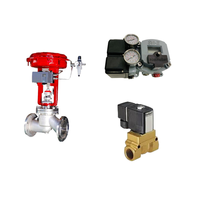 China's beroemde pneumatische regelklep met Masoneilan SVI2-21123121 positioner en Burkert 5404 Solenoioid klep