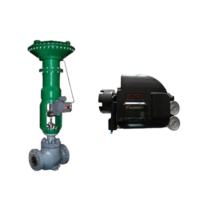 Pneumatische regelkleppen met Koso KGP5000 Smart Valve Positioner en Burkert 5404 Solenoid Valve