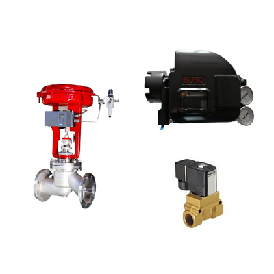 Pneumatische regelkleppen met Koso KGP5000 Smart Valve Positioner en Burkert 5404 Solenoid Valve