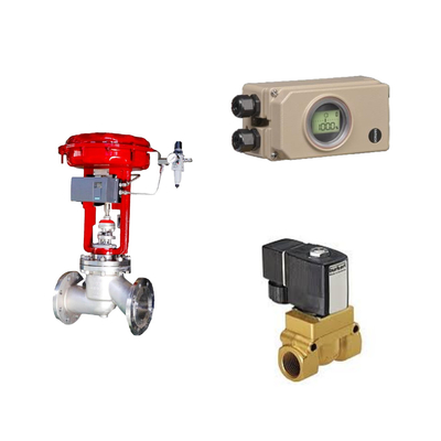Pneumatische besturingsklep met Samson Electropneumatic 3730-3 Positioner en Burkert Type 5404 Solenoïde Klep