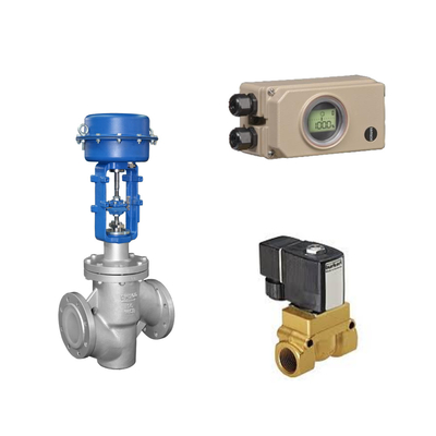 Pneumatische besturingsklep met Samson Electropneumatic 3730-3 Positioner en Burkert Type 5404 Solenoïde Klep