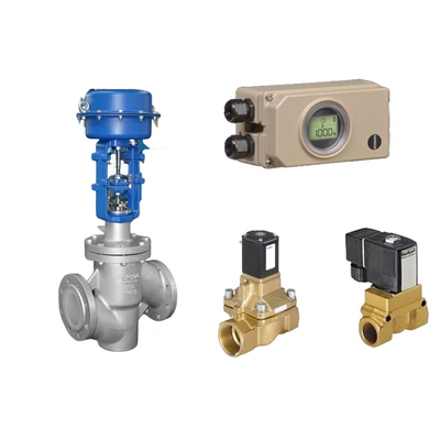 Pneumatische besturingsklep met Samson Electropneumatic 3730-3 Positioner en Burkert Type 5404 Solenoïde Klep