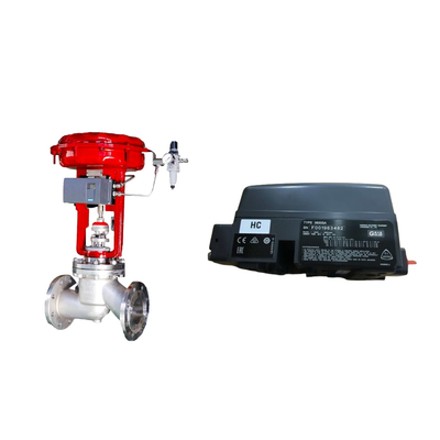 Sturingventiel met Fisher 3800 als positioner en ASCO serie 210 magnetoventiel