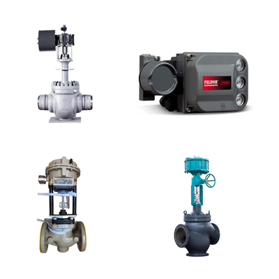 Controleventil met Fisher DVC6200 positioner en Fisher 67CFR filter regulator