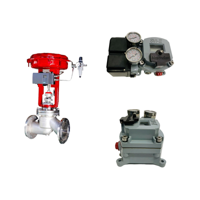 Controleventil met Masoneilan SVI II AP Advanced Performance Digital Valve Positioner en Fisher 67CFR Filter Regulator