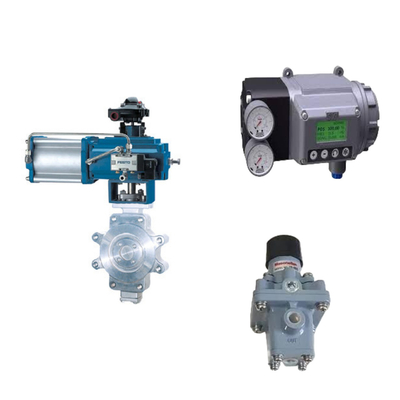 Geaffrouwde leidingbesturingsklep met Masoneilan SVI3 digitale klep positioner en Masoneilan 78-40 filter regulator
