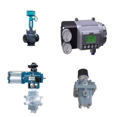 Geaffrouwde leidingbesturingsklep met Masoneilan SVI3 digitale klep positioner en Masoneilan 78-40 filter regulator