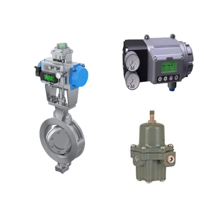 Chinese besturingsklep met Masoneilan SVI3 digitale klep positioner en Fisher 67CFR filter regulator