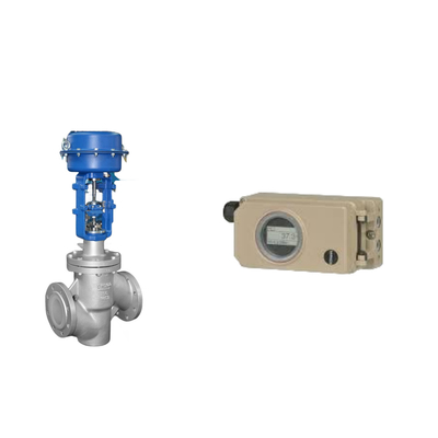 Geaffineerde leidingcontrole klep met Samson elektropneumatische 3730-3 positioner en Fisher 67CFR filter regulator