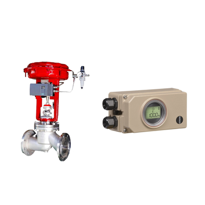 Geaffineerde leidingcontrole klep met Samson elektropneumatische 3730-3 positioner en Fisher 67CFR filter regulator