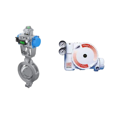 China's regelklep met Flowserve Logix 3200MD Digital HART positioner en Masoneilan 78-40 filter regulator