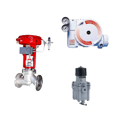 China's regelklep met Flowserve Logix 3200MD Digital HART positioner en Masoneilan 78-40 filter regulator