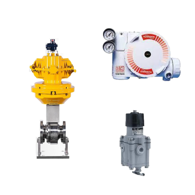 China's regelklep met Flowserve Logix 3200MD Digital HART positioner en Masoneilan 78-40 filter regulator