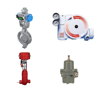 China's en Masoneilan Control Valve met Flowserve 3200MD Digitale HART Positioner En Fisher 67CFR Filter Regulator