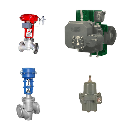 Hoogwaardig regelklep met Fisher 3720 elektro-pneumatische positioner en Fisher 67CFR filter regulator